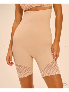 Simone Perele Subtile High Waist Shaper Shorts - Peau Rose (5) XL NEW